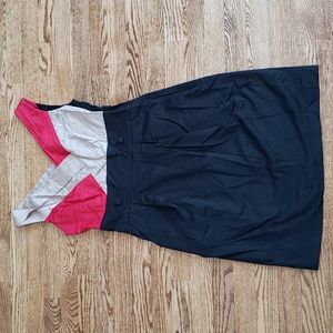 (6P) Tahari Arthur S. Levine Color Block Fitted Office Formal Workwear Evening